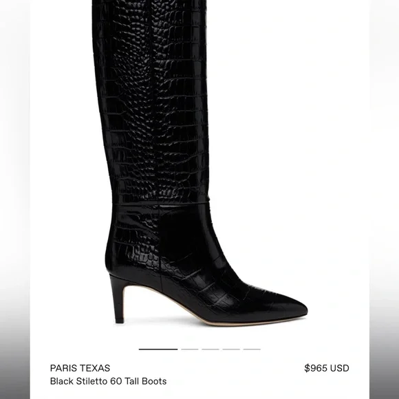 Like New - Paris Texas Black Stiletto 60 Tall Boots - Picture 3 of 7